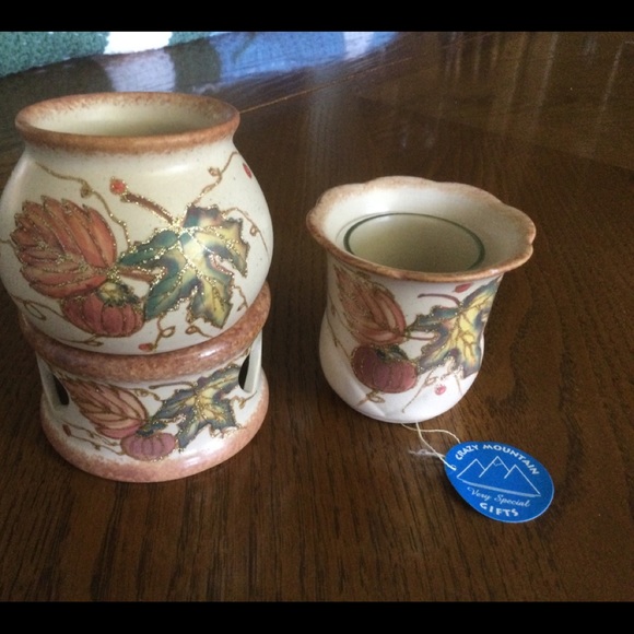 Crazy Mountain Tart Burner and Votive Set - Fall Theme - Picture 1 of 3